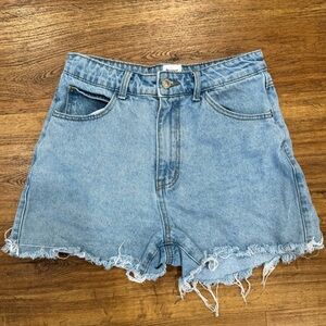 Princess Polly Distressed Mom Jean Denim Shorts